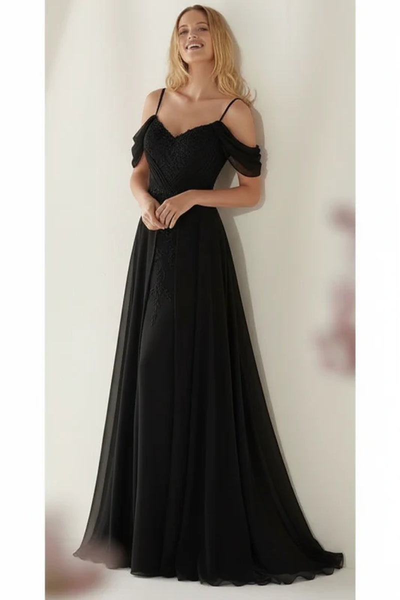 Elegant Spaghetti Strap Beach Wedding Dress with Sweep Train Boho Bridal Gown