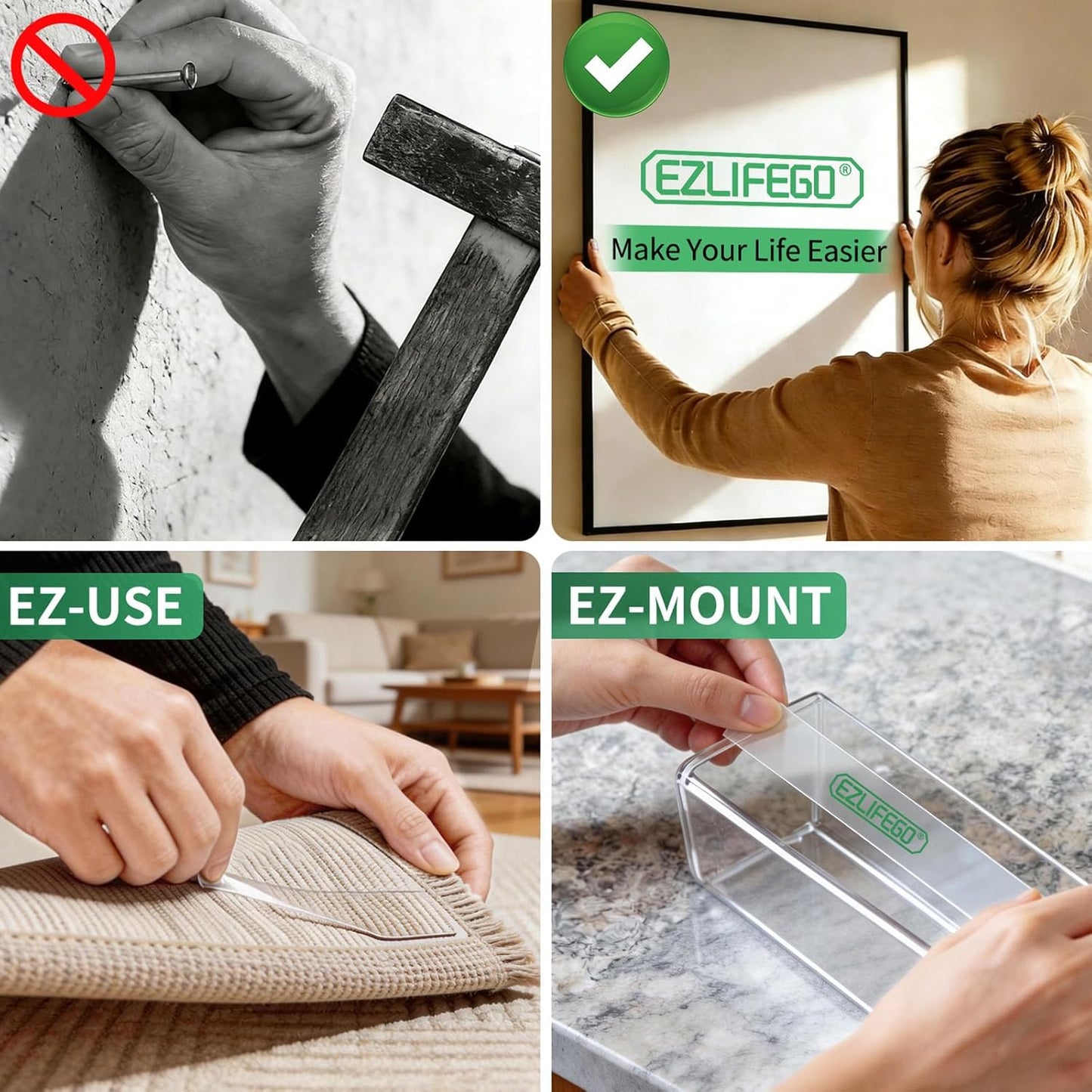 Double Sided Tape Heavy Duty, Nano Double Sided Adhesive Tape, Clear Mounting Tape Picture Hanging Adhesive Strips (9.85FT)