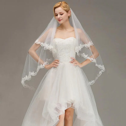 Two Layers Short with Comb Soft Wedding Veils | Bridelily