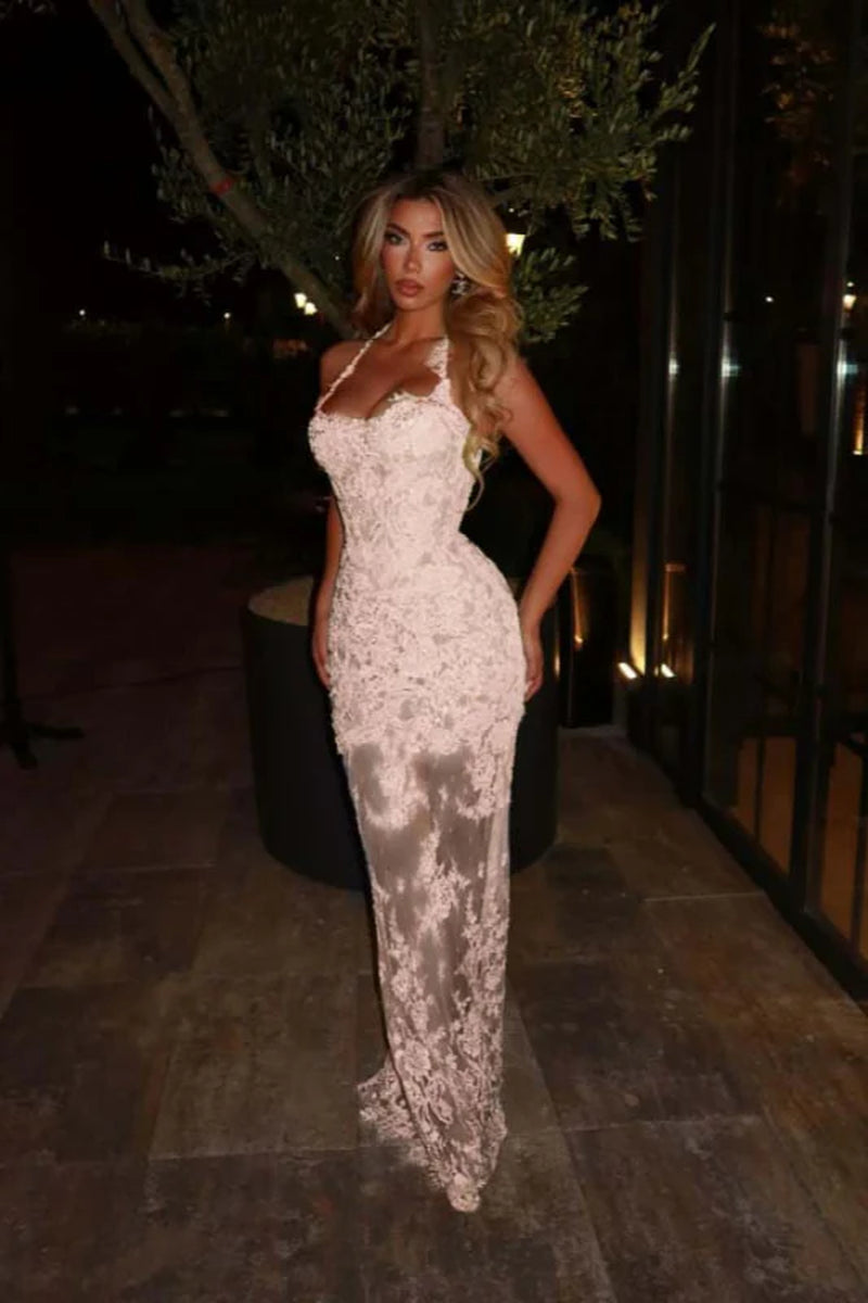 Sleeveless Lace Mermaid Prom Dress Sweetheart Evening Dress