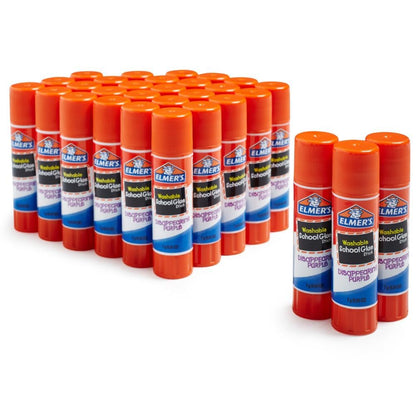 Disappearing Purple School Glue Sticks, Washable, 7 Grams, 30 Count - Posters, Back to School, Bulk Pack for Classrooms, #1 Teacher Brand