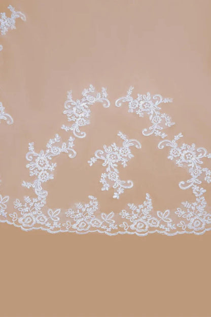 3M Lace Edge Cathedral Wedding Veils with Comb White Ivory Long Tulle Veils Wedding Accessories Bridal Veil Velos De Novia