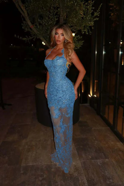 Sleeveless Lace Mermaid Prom Dress Sweetheart Evening Dress