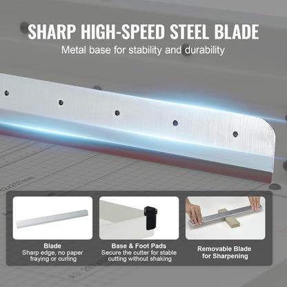 Industrial Paper Cutter A3 Heavy Duty Paper Cutter 17 Inch Paper Cutter Heavy Duty 500 Sheets Paper with Clear Cutting Guide for Offices, Schools, Businesses and Printing Shops