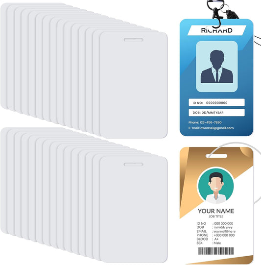 36 Pcs Sublimation ID Badge Blanks Luggage Tag Aluminum Double Sided ID Cards Name Tags Blanks Keychain Sublimation Bulk Products Items for DIY Travel Suitcase Sport Bag Label Gift