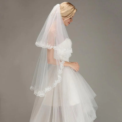 Two Layers Short with Comb Soft Wedding Veils | Bridelily