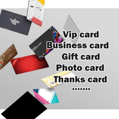 50 Pcs Sublimation Business Cards Blanks,Can Transfer Any Picture and Text in the Computer on Them.86 X 54 Mm(0.24Mm Thickness)