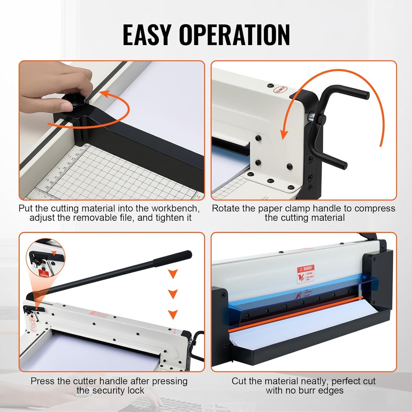 Industrial Paper Cutter A3 Heavy Duty Paper Cutter 17 Inch Paper Cutter Heavy Duty 500 Sheets Paper with Clear Cutting Guide for Offices, Schools, Businesses and Printing Shops