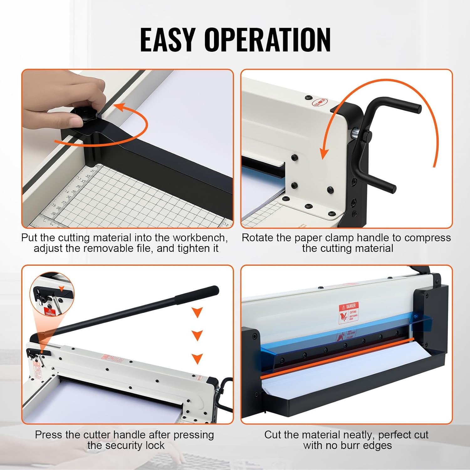 Industrial Paper Cutter A3 Heavy Duty Paper Cutter 17 Inch Paper Cutter Heavy Duty 500 Sheets Paper with Clear Cutting Guide for Offices, Schools, Businesses and Printing Shops