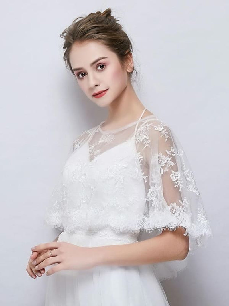 New Embroidered Lace Summer Cape Wedding Wraps | Bridelily