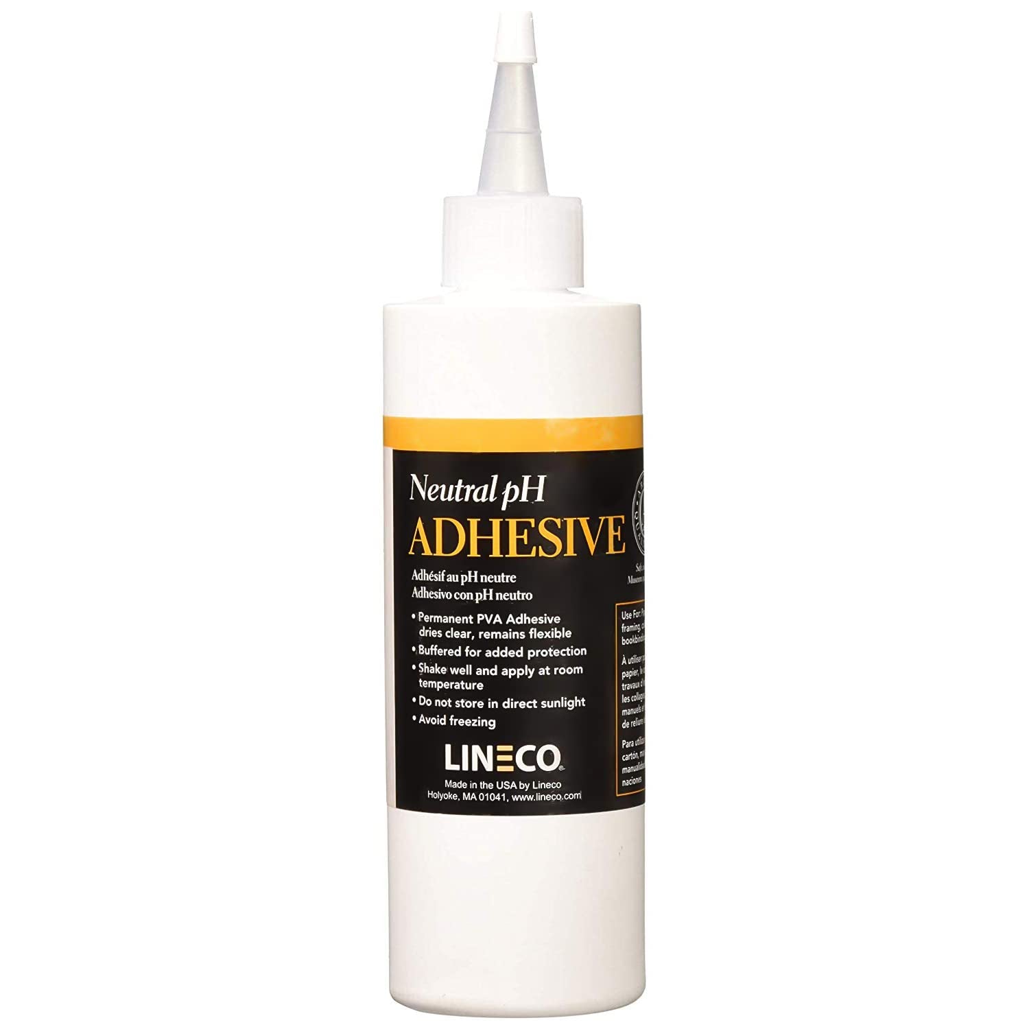 Neutral Ph Adhesive 8 Oz, Acid-Free, All-Purpose Glue, Dries Clear and Remains Flexible. Used for Bookbinding and Book Repair, Framing, Collages, Paper Art and Crafts
