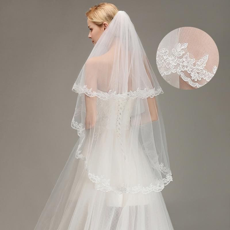 Two Layers Short with Comb Soft Wedding Veils | Bridelily