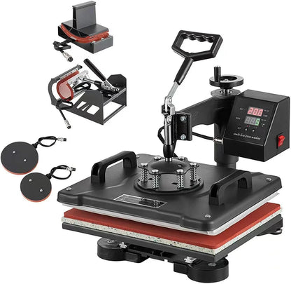 For T-Shirt Mug Hat 2025/5 in 1 Heat Press Machine Digital Transfer Sublimation