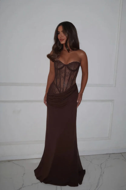 Charming Sweetheart Lace Mermaid Prom Dress Sleeveless