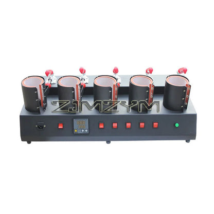 Multifunctional 5 Control Boxes 5 in 1 Mug Heat Press Machine Digital Mug Printing Machine with Cutter and Tape Dispenser