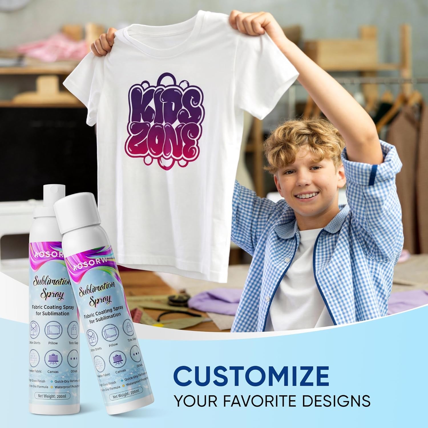 Sublimation Spray for Cotton Shirts: Sublimation Coating Supplies for T-Shirts Canvas Polyester (6.76 Oz / 200 Ml)