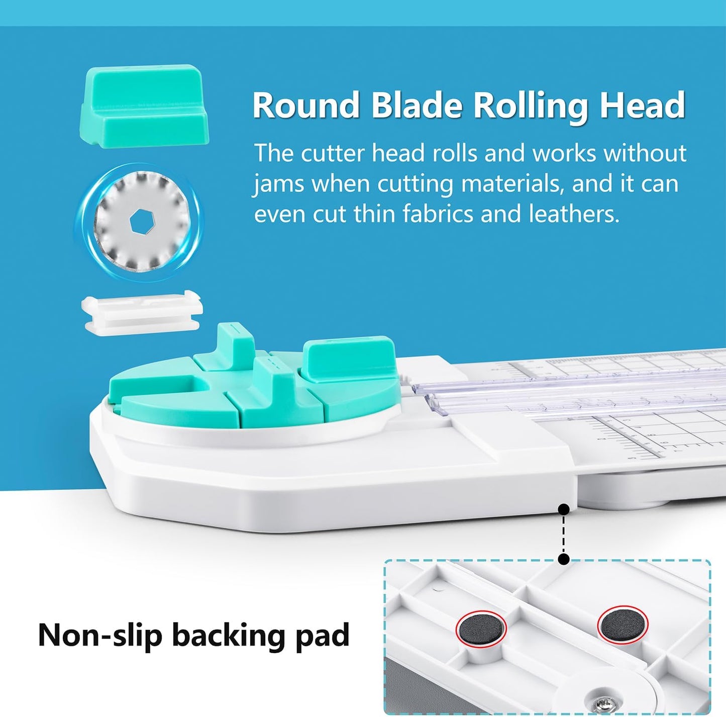 4-In-1 Paper Trimmer: 12" Craft Paper Cutter with Straight, Wavy, Dotted, Perforated & Creasing,Perfect for Cutting Cardstock, Coupons, Labels, Photos, Ideal Multi-Function Scrapbooking Tool