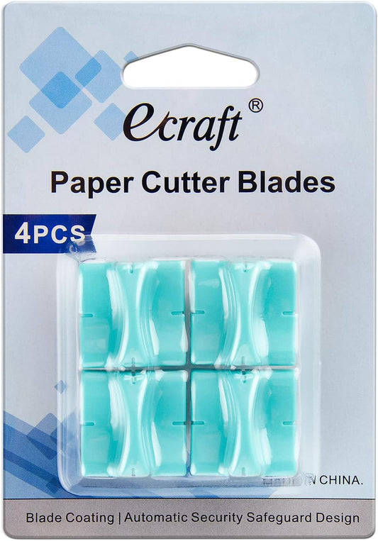 Paper Trimmer Replacement Blades: Automatic Security Safeguard Paper Cutter Blade Refills Mint Green (4 Pack)…