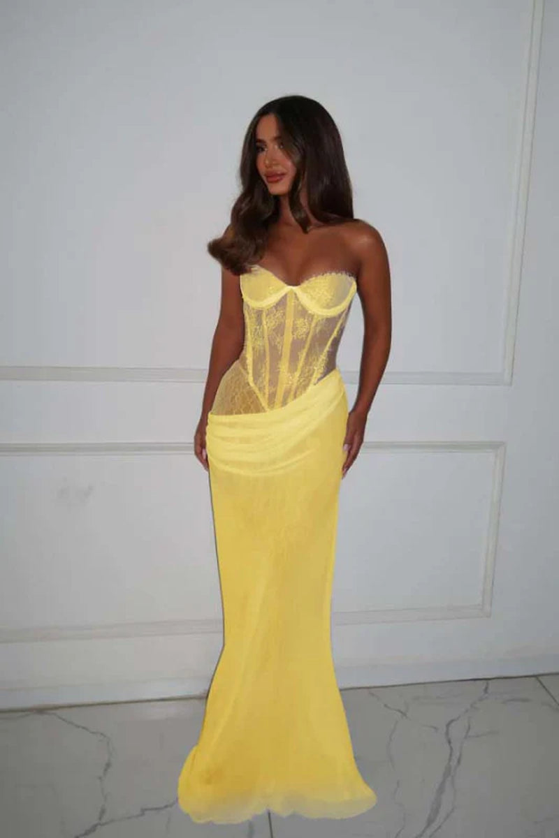 Charming Sweetheart Lace Mermaid Prom Dress Sleeveless