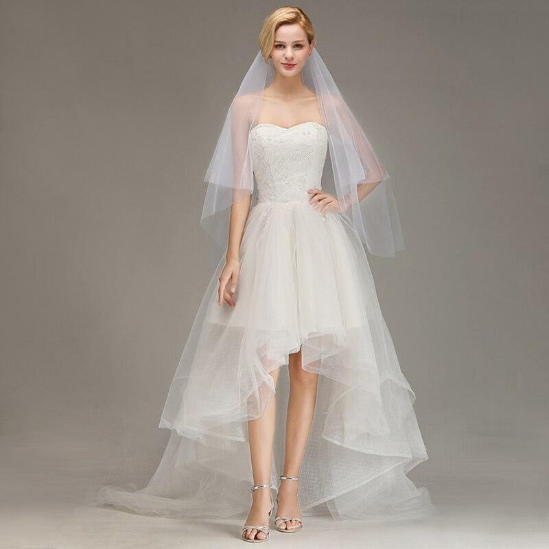 Two Layers Tulle Bridal with Comb Wedding Veils | Bridelily