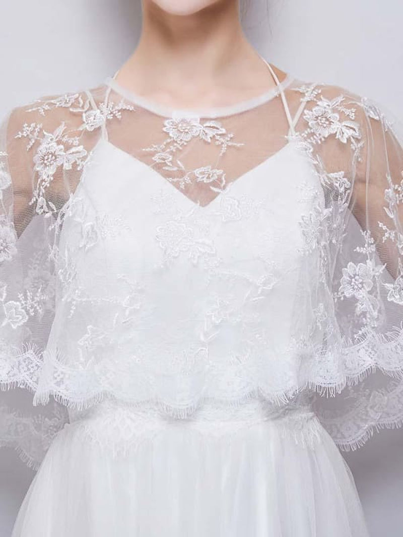 New Embroidered Lace Summer Cape Wedding Wraps | Bridelily