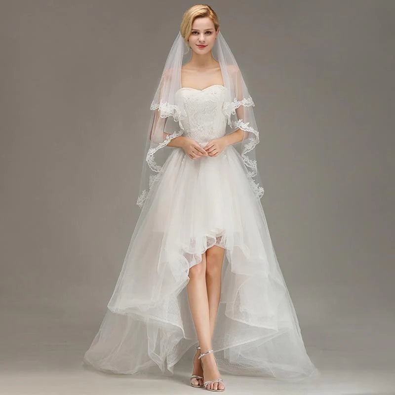 Two Layers Short with Comb Soft Wedding Veils | Bridelily