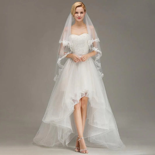 Two Layers Short with Comb Soft Wedding Veils | Bridelily