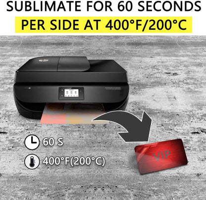 50 Pcs Sublimation Business Cards Blanks,Can Transfer Any Picture and Text in the Computer on Them.86 X 54 Mm(0.24Mm Thickness)