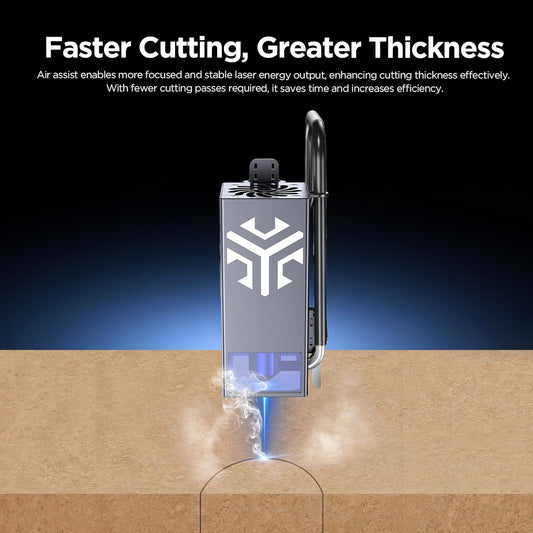 ACMER C4 Air Assist Pump Kit, 30L/Min Adjustable Airflow for Laser Cutters & Engravers, Improves Cutting Precision, Reduces Smoke & Dust, Low Noise Air Assist System