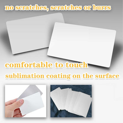 50 Pcs Sublimation Business Cards Blanks,Can Transfer Any Picture and Text in the Computer on Them.86 X 54 Mm(0.24Mm Thickness)