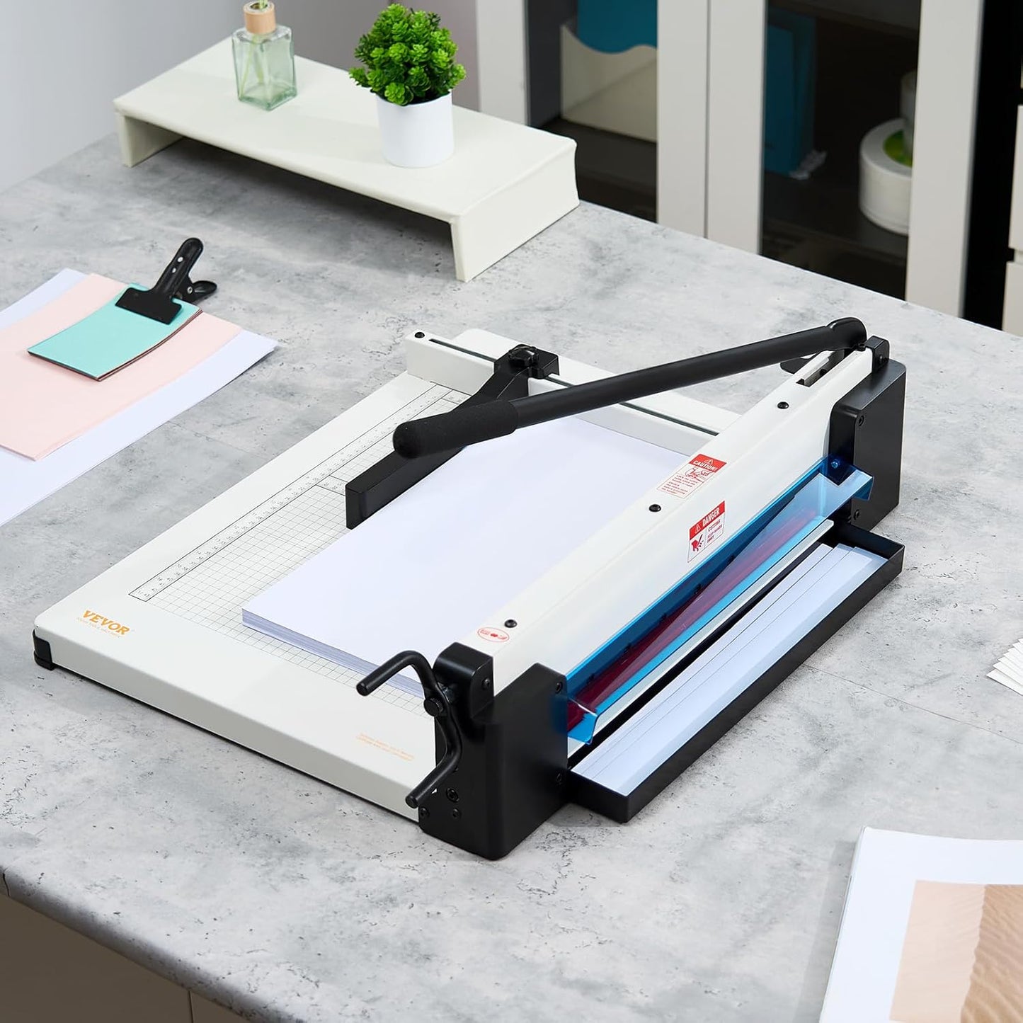 Industrial Paper Cutter A3 Heavy Duty Paper Cutter 17 Inch Paper Cutter Heavy Duty 500 Sheets Paper with Clear Cutting Guide for Offices, Schools, Businesses and Printing Shops