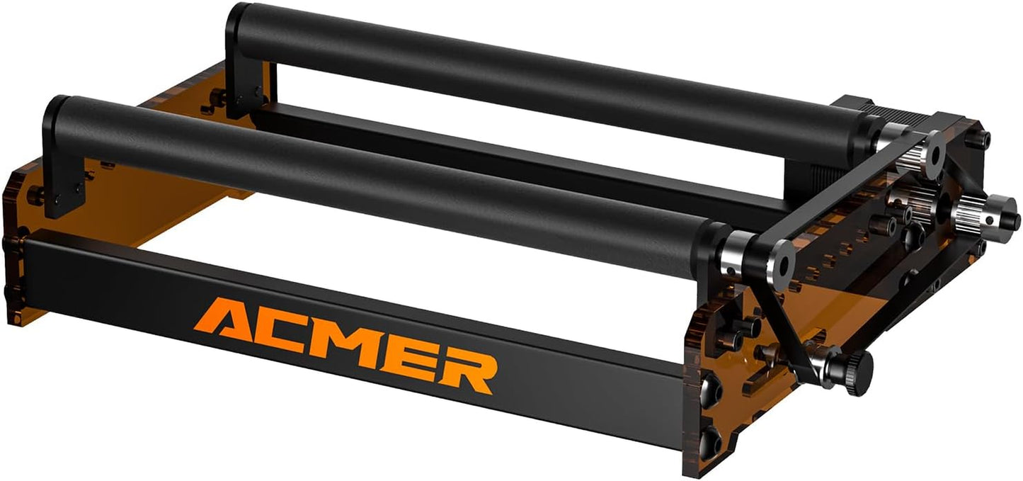 ACMER M3 Laser Rotary Roller, 360° Y-Axis Rotary Module for Cylindrical Engraving, Adjustable 6–164Mm Diameter, Compatible with ACMER P3/P2/P1/S2/S1/P1 S Pro and Most Laser Engravers