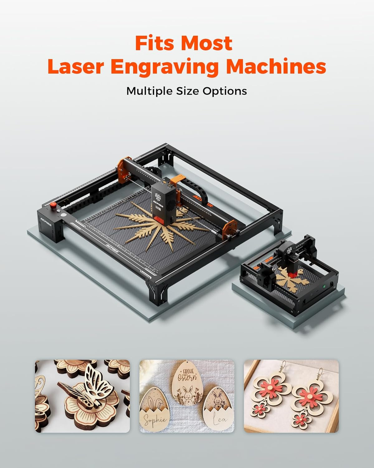 ACMER Honeycomb Laser Bed 400 * 400Mm, Laser Engraver Honeycomb Working Table with Aluminum Backing Plate, Cutting Table for Diode CO₂ Fiber Laser Engravers, Desktop Protection